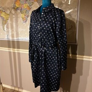 UNTUCKit Dark Blue Long Sleeve Dress